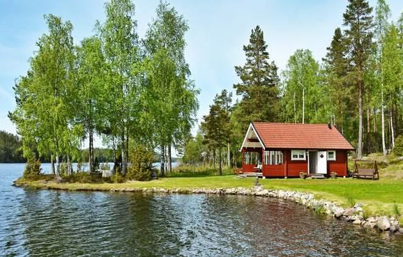 Ferienhaus in Südschweden direkt am See Lotorp Roxen und Glan für 4 Personen