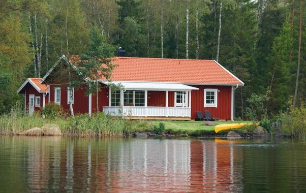 Ferienhaus direkt am See in Schweden