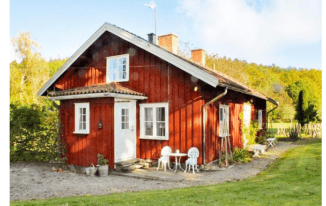 Traditionelles, rot-weißes Ferienhaus in Südschweden Vargön, Vänern, Schweden für max. 8 Personen