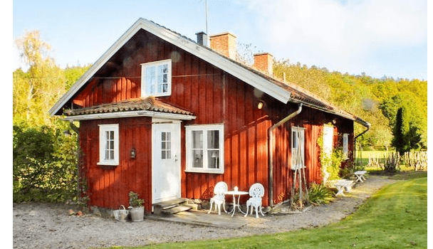 Traditionelles, rot-weißes Ferienhaus in Südschweden Vargön, Vänern, Schweden für max. 8 Personen